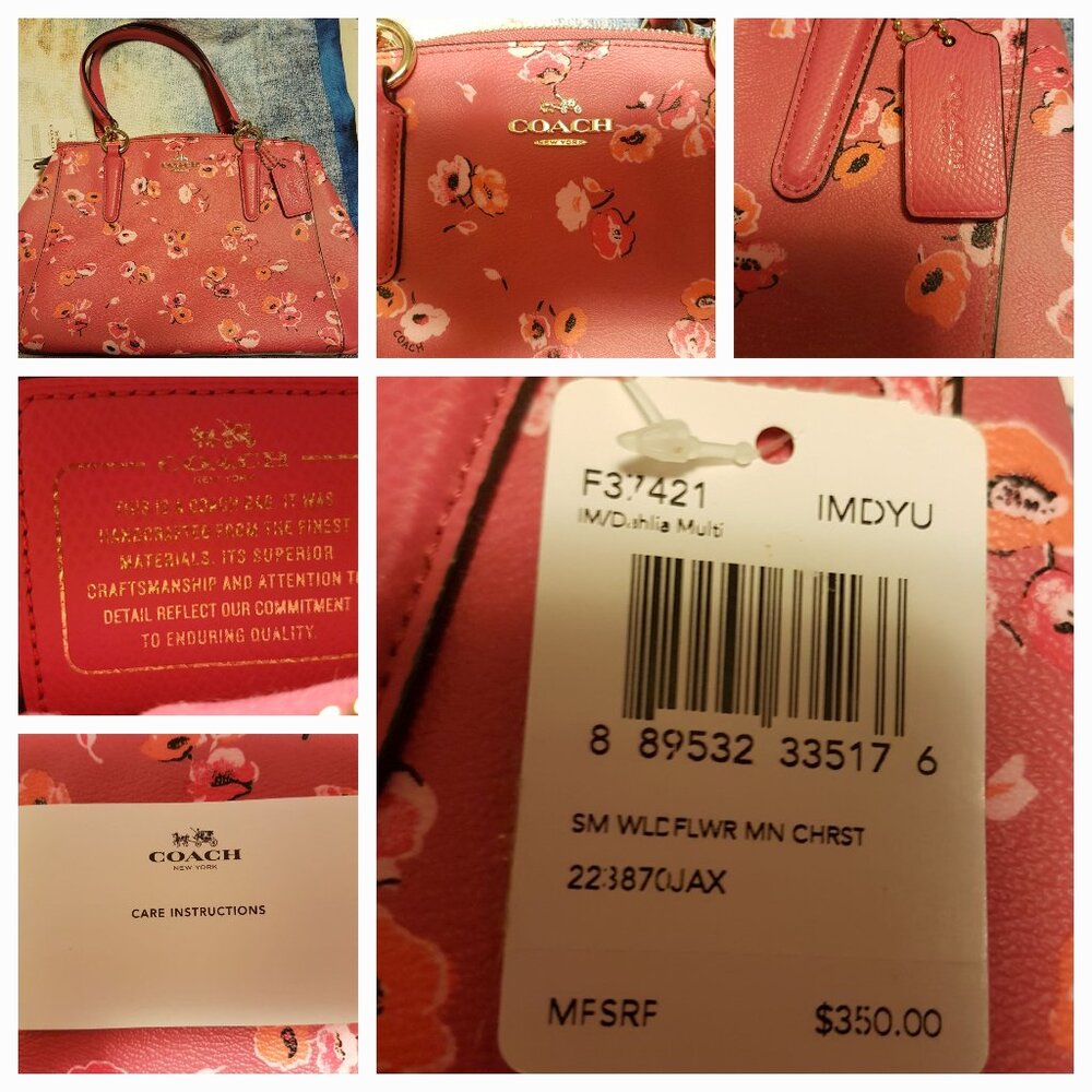 Brand New With Tags Authentic Coach Purse  Rare F37421 Christine